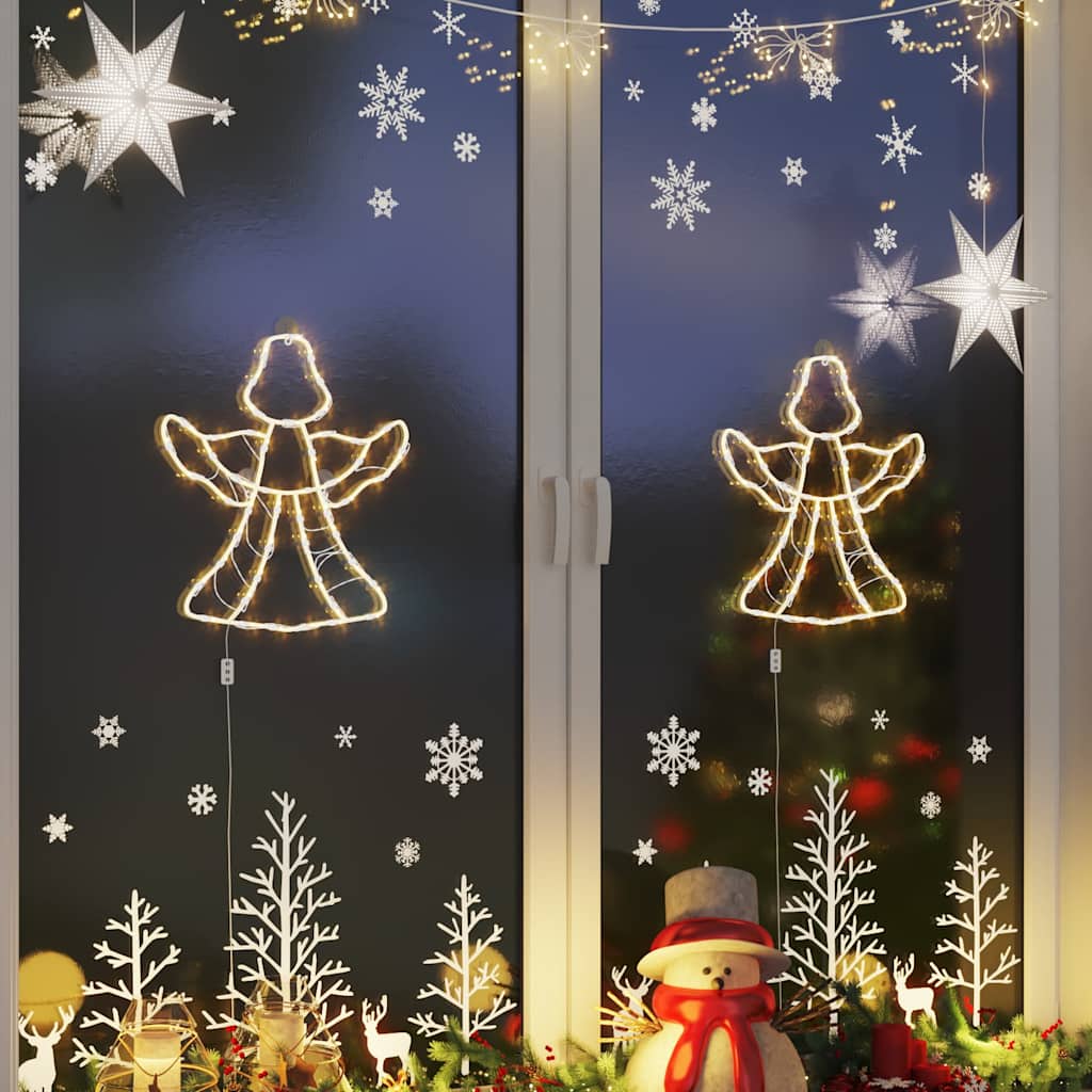 Christmas Lights Angel Silhouette 2 pcs 50 LEDs Warm White
